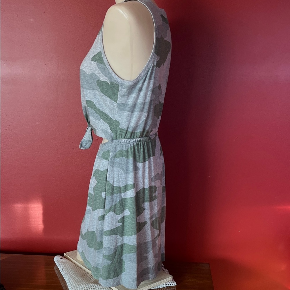 Like new Aerie Camo Tank Dress with Tie Front - Picture 6 of 15